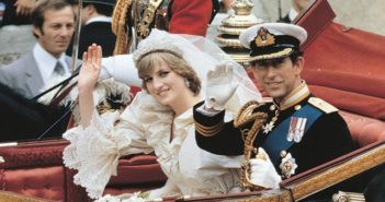 29 July 1981. The wedding of The Prince of Wales and Lady Diana Spencer. The newlyweds are pictured as the royal carriage takes them back to Buckingham Palace following the wedding at St. Paul’s Cathedral.
