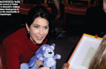 Crown Princess Mary introduces ‘Buddy Bear’, the mascot of ‘Better Buddies’, to Denmark’s children at Bumblebee kindergarten in Hellerup in the municipality of Copenhagen.