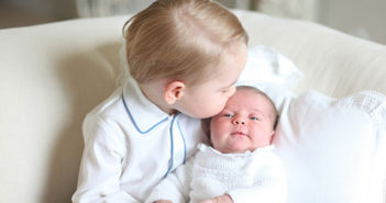 Princess Charlotte and Prince George of Cambridge in a portrait taken by the Duchess of Cambridge