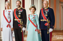(Left to right) Crown Princess Mette-Marit, Crown Prince Haakon, Queen Sonja and King Harald V of Norway.