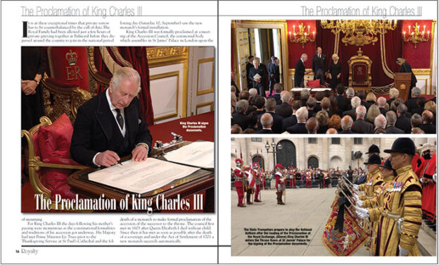 (Above) The Proclamation ceremony for King Charles III was held at St James' Palace.